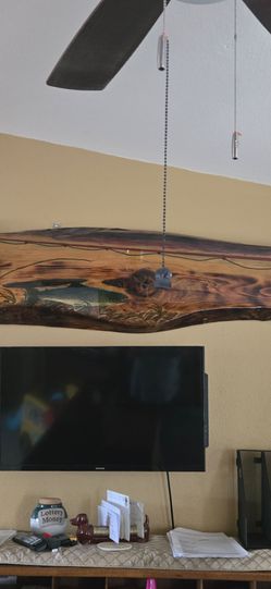 Fish and pole Wall hanging