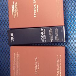 Christian Dior Lip Glow Butter 102 (Glazed Lavender) With Patrick Ta Major Glow Baby And Thank Me Later Creme And Powder Blush