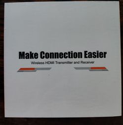 Make Connection Easy Wireless HDMI Transmitter and Receiver Model TR30