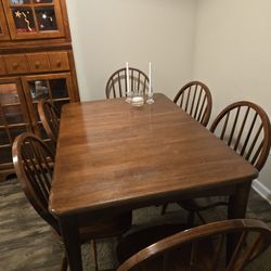 Table, Chairs And Hutch