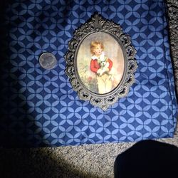 Vintage Master Simpson by Arthur W. Devis Framed Print of Painting - English Boy and His Dog