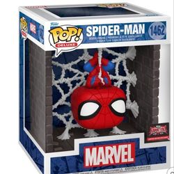 Funko POP!  Deluxe  Marvel  Spider- Man Webbed Figure 