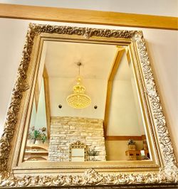 Huge over 4 feet luxurious golden mirror