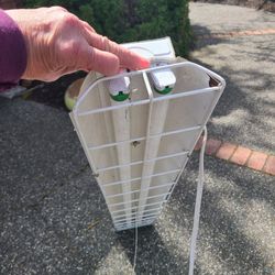 White garge light FLUORESCENT bulbs white wire cage utility