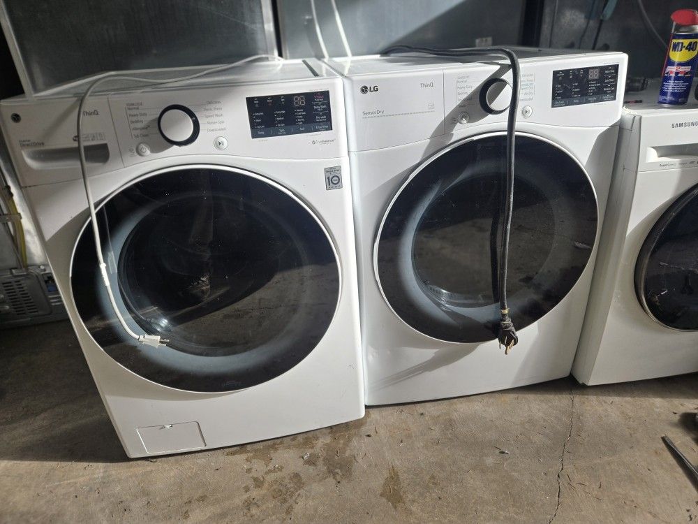 Lg Washer And Dryer Set Electric Lavadora Y Secadora 30-day Warranty 