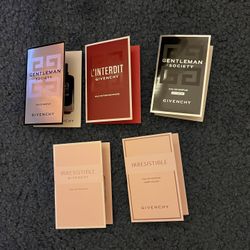 5 Givenchy Gentleman Society + Irresistible + l'interdit Sprays 1ml