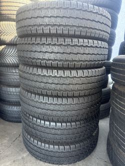 4 semi new tires LT215/85r16 continental range E 🤑free installation and balance ‼️fit trailer