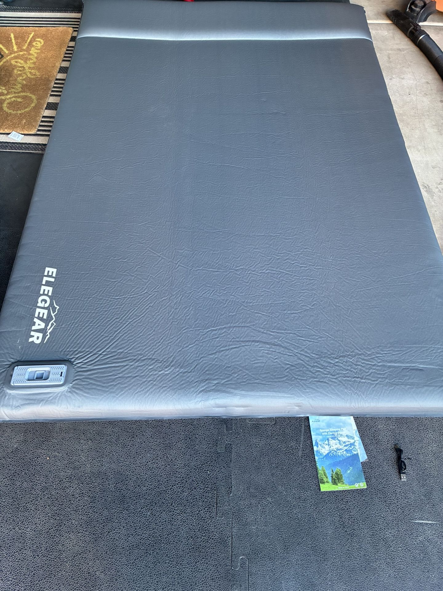 Like New Full Size Elegear Memory Foam Self Inflating Camping pad With Built In Pump And 9.5 R Rating. 