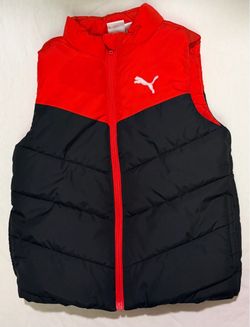 Puma Kids Puffer Vest Red and Black size 5/6