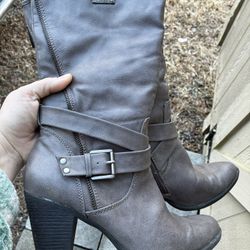 Worthington Buckle And Zipper Boots Size 9
