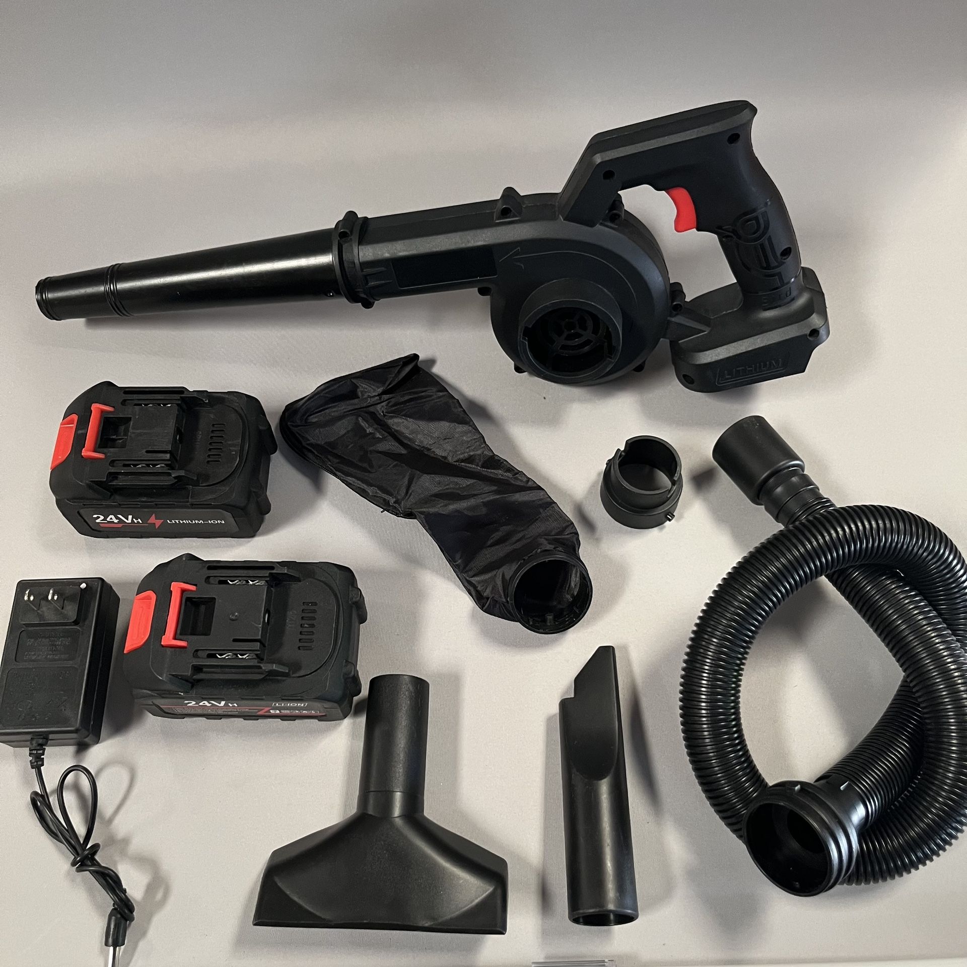 Handheld 24V Cordless Leaf Blower with Vacuum