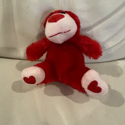 Plush Stuffed Animal With Hearts
