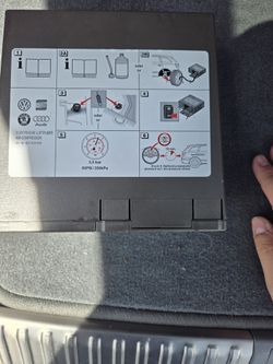 Audi Q7 Portable Air Pump With Backup Air Canister And 12v Plug Can Use On Any Car