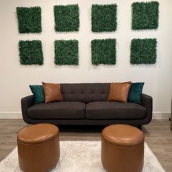 Gray Fabric Couch – $350 Comfortable, modern design, clean and sturdy.