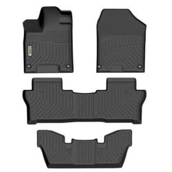 orealtrend Car Mats Replacement for Floor Liners Honda Pilot 8 Seats 2016-2022 leavy Duty All Weather Guard Black Front and Rear Car Carpet-Custom Fit