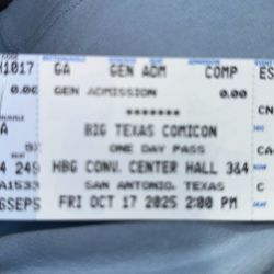 4 Big Texas Comic Con Ticket Friday Only 