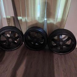 24' rims all 4 three good tires