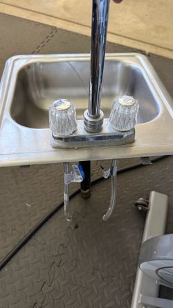 Stainless steel bar sink with faucet