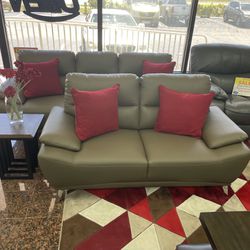 MODERN GREY SOFA AND LOVESEATS! 🌸💐🌺NEW LOCATION! ALL STOCK ON DISPLAY! NEXT TO GNC! TYRONE SQUARE MALL! ORDER BY PHONE!🎆$1 DOWN EXTENDED FINANCING