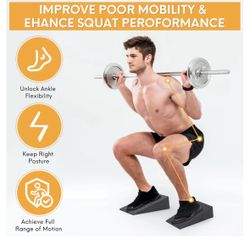 Squat Wedge – Slant Board for Squats Non-Slip Squat Wedge Blocks