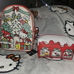 Hello Kitty Christmas Mini Backpack & Pouch