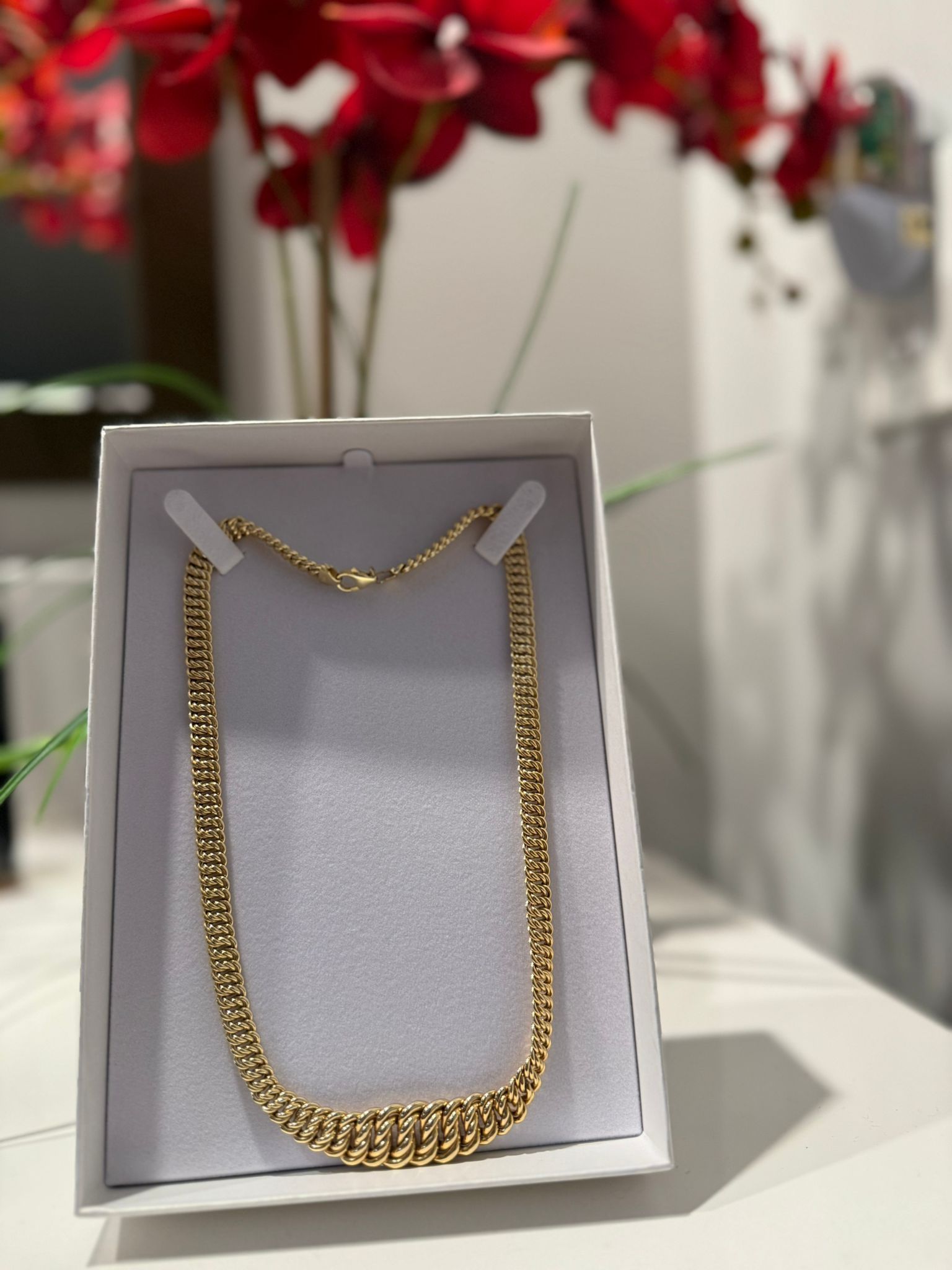 Cadena De Corte Princesa Oro 14k