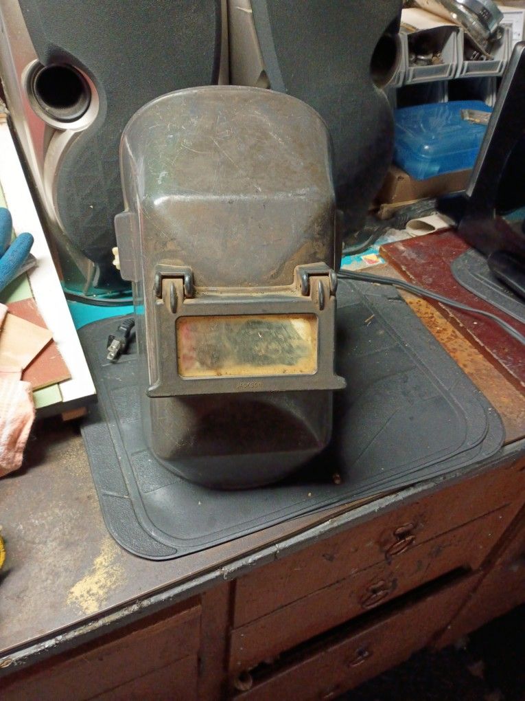 Welding Helmet Leatherhood Leather Jacket