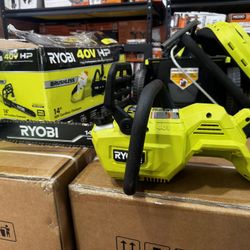 14” Ryobi 40 volt brushless hp chainsaw $220 kit 