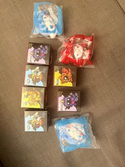 McDonald’s hello kitty x Godzilla/yu-gi-oh toys, 10 each or 90 for all