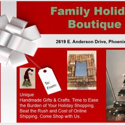 Sunday, November 30th. 11a-2p.  Holiday Craft Boutique 