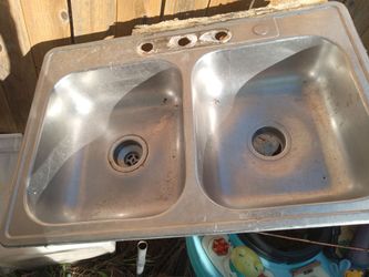 Double stainless steel Kitchen sink