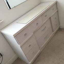 The Antique Collectible Dresser. Total Of 8 Drawers I. Long 55 Inch, 18 Inch, Height 31 Inch 