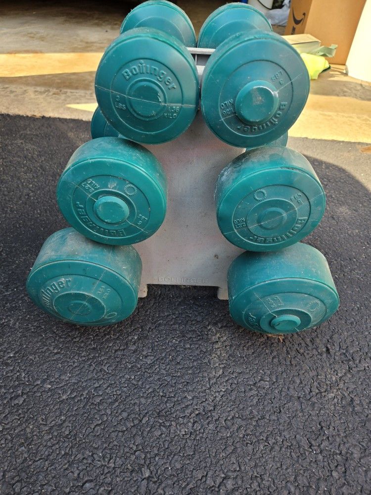 Bollinger dumbbell set 3#, 5# and 8#