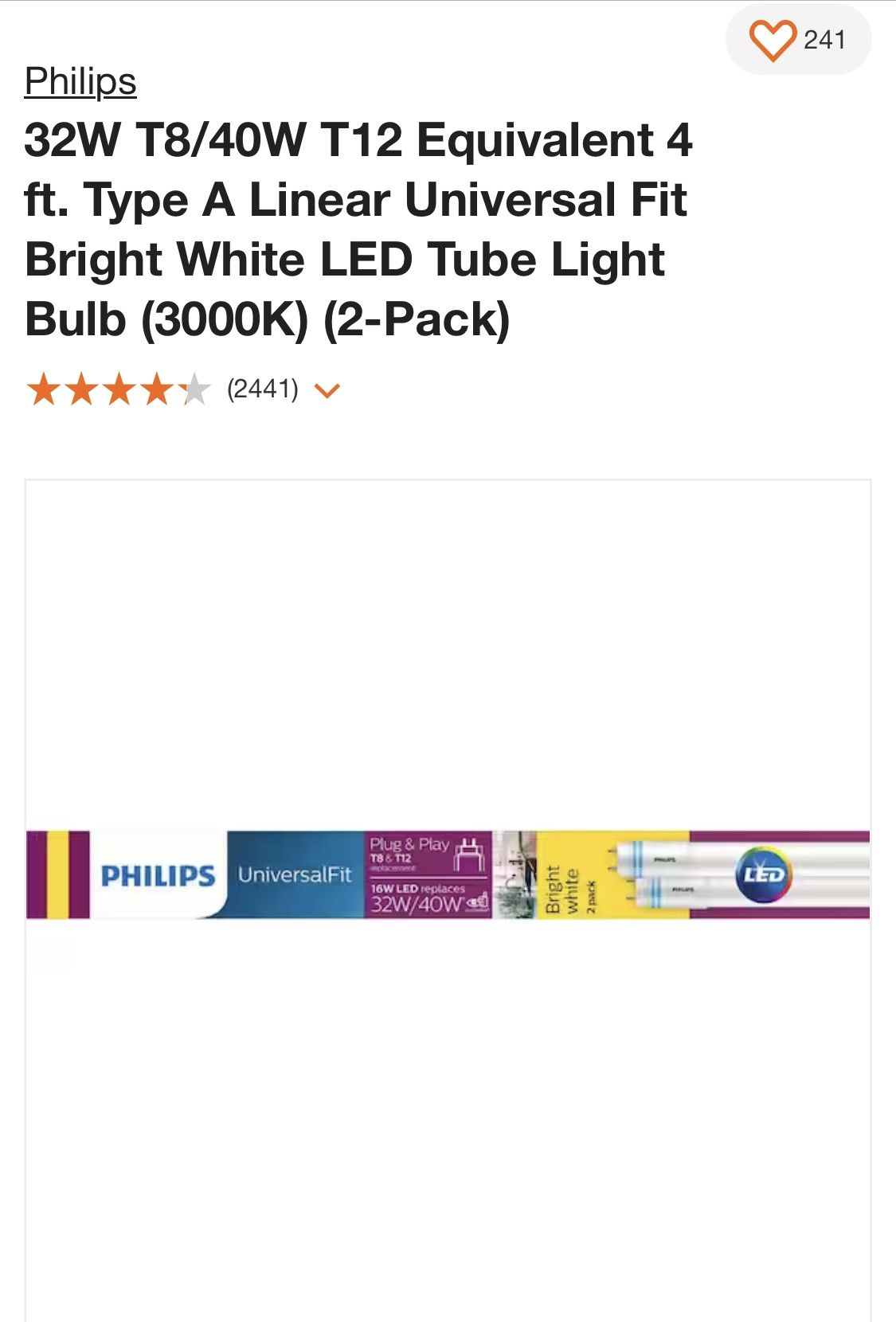 Led 4 Foot Tube Light