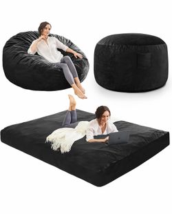 Jumbo Bean Bag Chair/Bed Convertible - Queen Sized