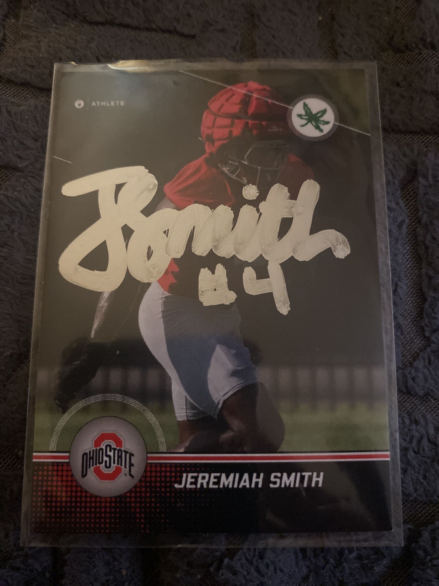 Jeremiah Smith Signed Auto Card Autograph Ohio State Buckeyes National Championship