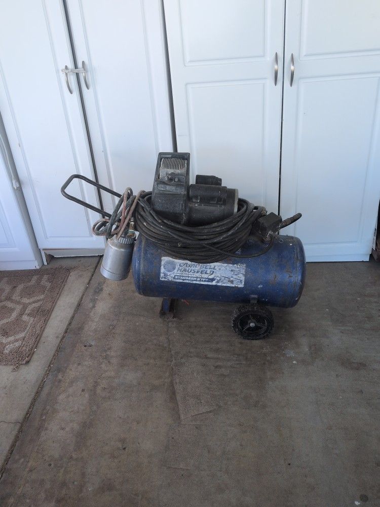 Air Compressor and Paint Gun
