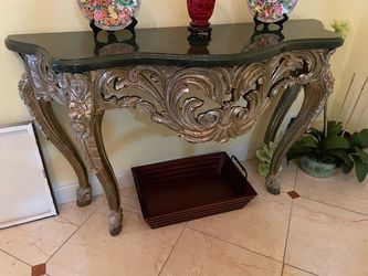 Marble Top Entry Table. High-End! New!