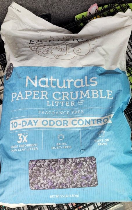 NATURAL CAT LITTER ExquisiCat Multi-Cat Paper Crumbles Cat Litter - Unscented, Low Dust