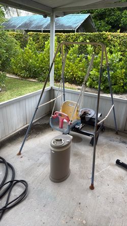 Free swing and diaper pail