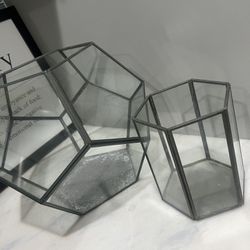 Terrarium, Planters, Geometric Glass Containers