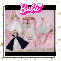Barbies collectors edition barbies good condition one in box $40 takes all of them together in a set