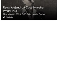 Rauw Alejandro 5/1 Two Tickets 