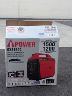 A-iPower 1500-Watt Recoil Start Gasoline Ultra-Light Inverter Generator – New