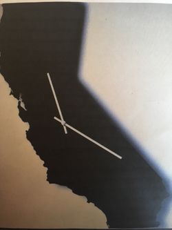 Handmade wall clock of California