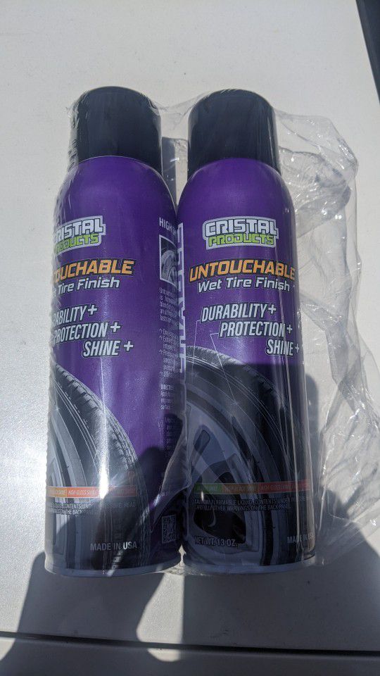 3 Spray Cans Of Cristal Products Untouchable Wet Tire Finish for Sale in  San Diego, CA - OfferUp
