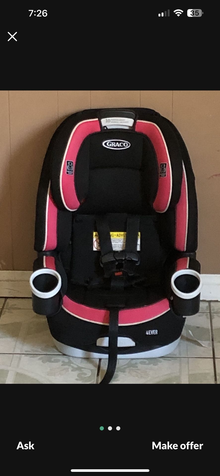 GRACO 4EVER CONVERTIBLE CAR SEAT!!!!