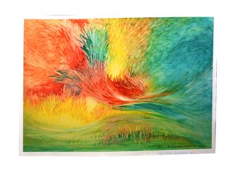 Abstract Flame, Giclee On Canvas By Kamran Khavarani