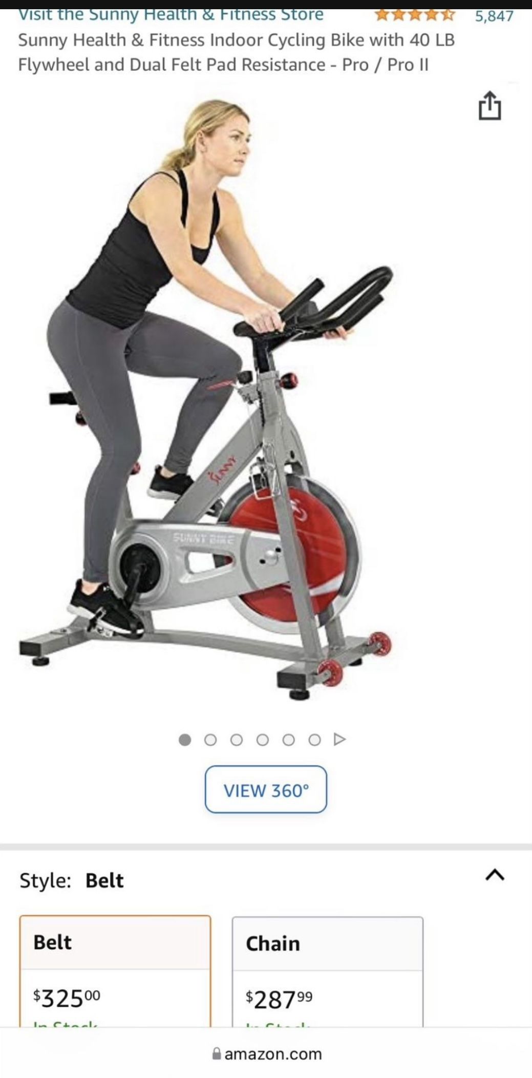 Sunny Fitness Stationary Bike