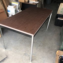 Hon Conference Table, Walnut Top, Metal Frame